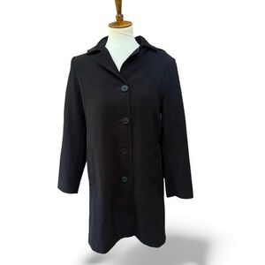 Gallery Midweight Fully-Lined Women's Black Coat Size PM